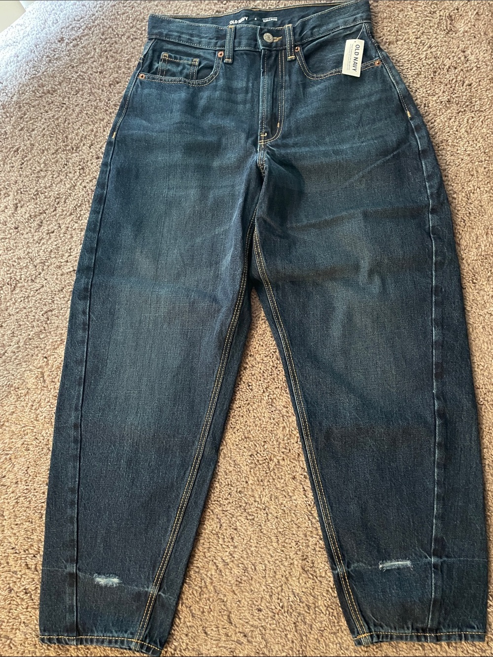 Old Navy Women's Relaxed Jeans in Dark Indigo Wash